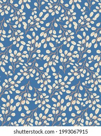 vector hand drawn seamless pattern with abstract fantasy floral elements