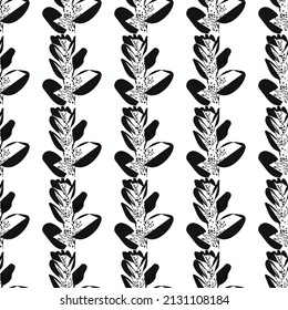 Vector hand drawn seamless pattern with flowers. For design textiles, paper.