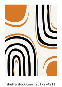 Vector dibujado a mano sin patrón vintage de círculos superpuestos. Textura abstracta con estilo moderno