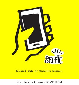 Vector Hand Drawn Selfie