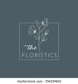 Vector hand drawn set elements for labels, logos and badges for health care,florist, photography, wedding,flower shop, cosmetics, spa and wellness, beauty salon