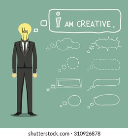 Vector hand drawn set of sketch speech bubbles.