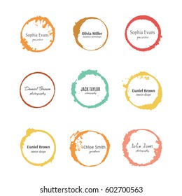 Vector hand drawn shapes for brand identity and logo design isolated on background and easy to use. Brush and inc design elements 