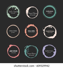 Vector hand drawn shapes for brand identity and logo design isolated on background and easy to use. Brush and inc design elements 