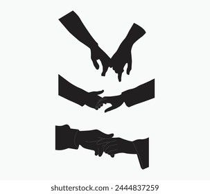   Vektorgrafik Handgezeichnete Handsilhouette 