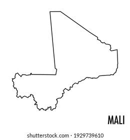 Map Mali Outline Silhouette Map Mali Stock Vector (Royalty Free ...