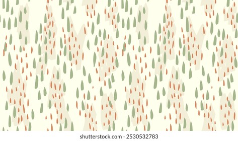 Vector hand drawn sketch abstract organic shapes seamless pattern. Unique spotted print on a light background. Contemporary minimalist ornament