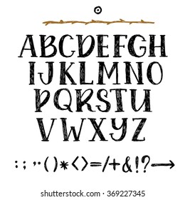 Vector hand drawn sketch alphabet.