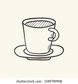 Vector hand drawn sketch cup