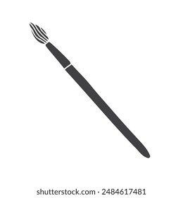 Vector hand drawn sketch doodle paint brush isolated on white background