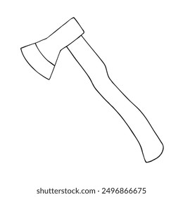 Vektorhandgezeichnete Skizze Doodle Umriss Axt einzeln auf weißem Hintergrund