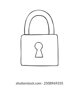 Vector dibujado a mano boceto doodle bloqueo de contorno aislado sobre fondo blanco
