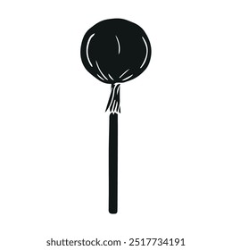 Vector hand drawn sketch doodle lollipop isolated on white background