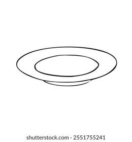 Vector dibujado a mano dibujo doodle plantilla de contorno aislado sobre fondo blanco