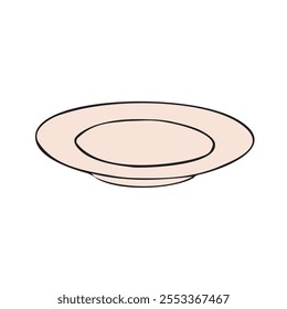 Vector dibujado a mano dibujo doodle placa de color aislado sobre fondo blanco