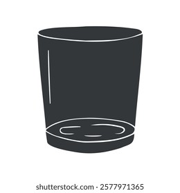 Vector hand drawn sketch doodle glass isolated on white background