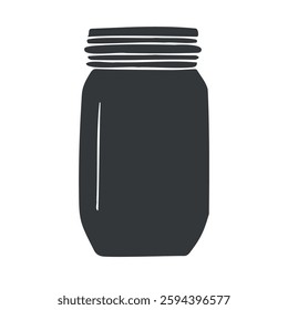 Vector hand drawn sketch doodle jar isolated on white background
