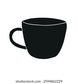 Vector hand drawn sketch doodle cup isolated on white background