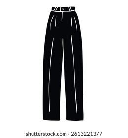 Vector hand drawn sketch doodle trousers isolated on white background