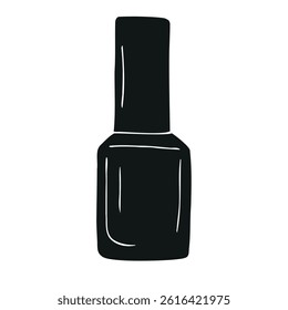 Vector hand drawn sketch doodle nail polish isolated on white background
