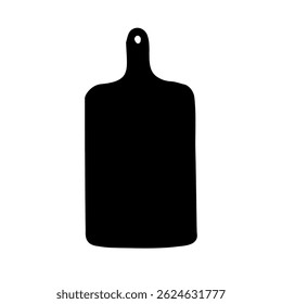 Vector hand drawn sketch doodle cutting board silhouette isolated on white background
