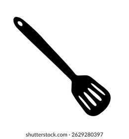 Silhueta de espátula de desenho desenhado à mão de vetor isolado no fundo branco