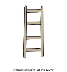 Vector hand drawn sketch doodle colored stairs isolated on white background