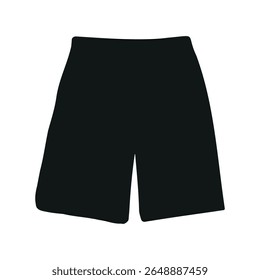Vetor mão desenhada esboço doodle shorts silhueta isolado no fundo branco