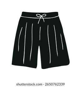 Vector hand drawn sketch doodle shorts isolated on white background