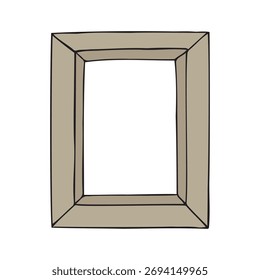 Vetor mão desenhada esboço doodle quadro colorido isolado no fundo branco