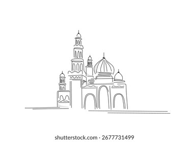 Vector hand drawn sketch illustration of Madinah  Saudi Arabia