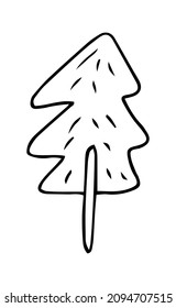 Vector Hand Drawn Sketch Pine Tree