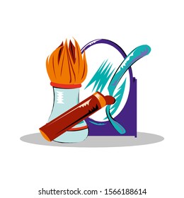 Vector hand drawn sketch of shaving accessories set