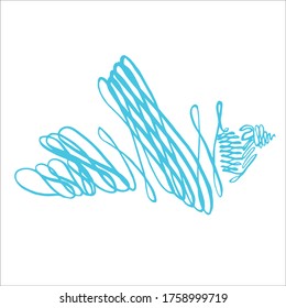 Vector hand drawn sketch shell. Simple flat icon on white background.