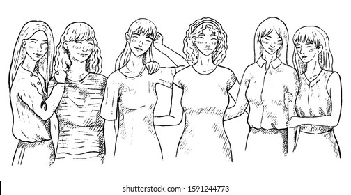 Friend Sketch Hd Stock Images Shutterstock