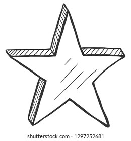 Vector Hand Drawn Sketch Star Illustration