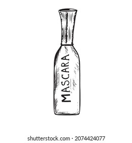 Vektorgrafik einer Tube weiblicher Mascara
