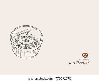 Vector hand drawn snack Illustration. Vintage style sketch 