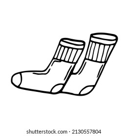 Vector Hand Drawn Socks Outline Doodle Stock Vector (Royalty Free ...