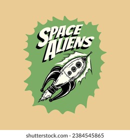 Vektorhandgezeichnete WeltraumAliens
