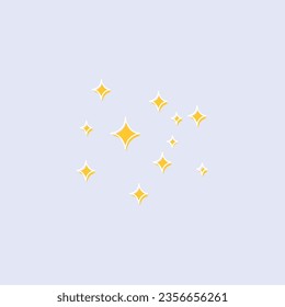 Vector hand drawn sparkling stars collection