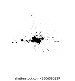 vector hand drawn splash of ink blot on white background.