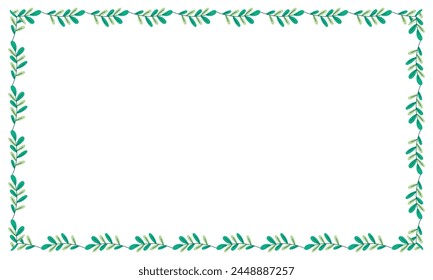 vector hand drawn spring floral frame concept.