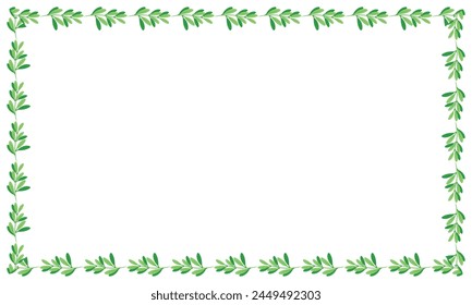 Vektorgrafik Hand gezeichnete Feder Blumenrahmen auf Weiß.