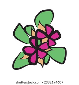  Vector hand drawn spring flower collection isolated on white background. Vector set of cute flowers with branches.