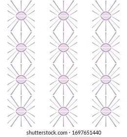 Vector Hand Drawn Stained Glass Window Detail Stripes seamless pattern background.