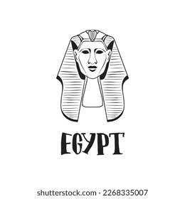 Vector hand drawn, stamp , poster  logo for Egypt. Travel illustration of Egypt. Hand drawn lettering illustration. Egypt landmark . Icon Egypt. Logotype 