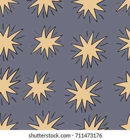 Vector hand drawn stars. Background, print and other.