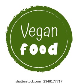 Vector hand drawn sticker for BIO, ECO, GMO FREE, GLUTEN FREE, VEGAN food. Natural products labels.