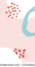 Vector hand drawn stories template created in boho style